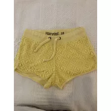 Short Bordado Amarillo