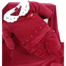 Saída Maternidade Plush Bebê Menina Paraiso Inverno Rf 13003