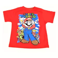 Camiseta Infantil Mario Bros Acessorio Da Moda Menino