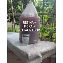 Kit Resina Galon 4kg + 4m2 Fibra Vidrio + Catalizador.60vrds