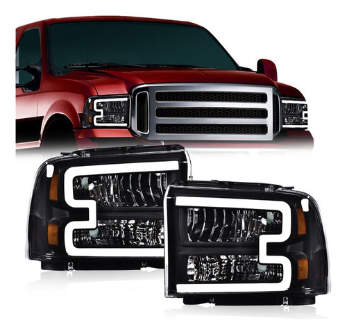 Faros Delanteros Led Drl Compatibles Con Ford F250 F350 Supe Foto 9