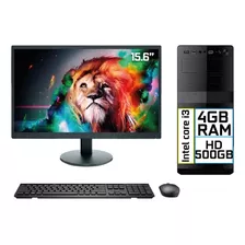 Computador Completo Intel Core I3 4gb Hd 500gb Monitor Led 1