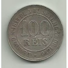 Moeda 100 Réis Império 1876 Cupro Níquel Rara (352)