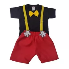 Roupa Do Mickey De Aniversário Para Menino Com Orelha