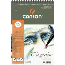 Block Canson C A Grain Espiralado A4+ 180gr 30 Hs Doble Cara