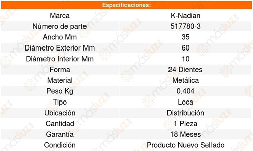 Polea Guia Distribucion Legacy Estate/wagon 4cil 2.2l 07_19  Foto 3