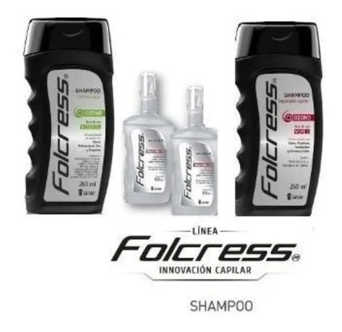 Folcress Paquete De 4 P/ Cabello 2 Shampoo+ 2 Atomizador