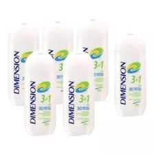 6 Shampoo Dimension 3x1 Anticaspa 200ml Normais A Oleosos