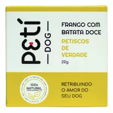 Petisco Cães Natural Frango Batata Doce Petí Dog Mini 20g