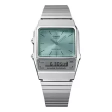 Reloj Casio Modelo Aq-800 Metal Plateado