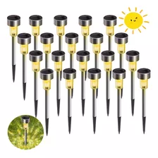 Luz Solar Al Aire Libre Impermeable Jardín Luz Cálida 20pcs