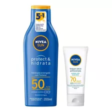  P Solar Nivea Fps50 200ml Grátis Facial Antissininais Fp 70