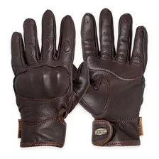 Guantes Motociclista De Piel Para Frio Termico Wkl 1995 Café Color Bordó Talla G