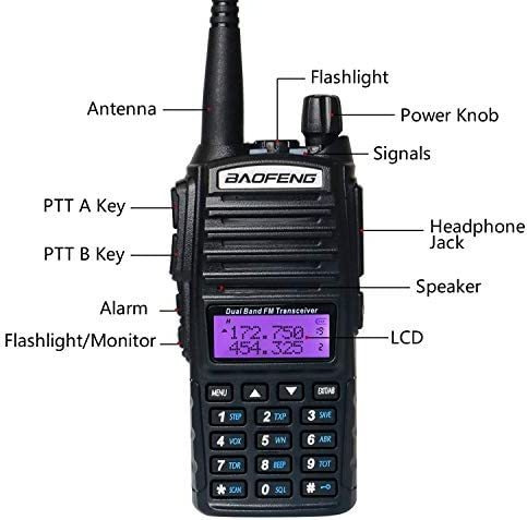 Radio Baofeng Uv-80 2 Caminos Pregramacin Antena -negro Foto 6