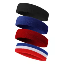 Sweatbands Sport Headbands For Men & Women,4 Pcs Terry Cloth