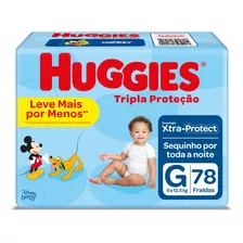 Fralda Disney Baby Tripla Proteção 78 Unidades G Huggies