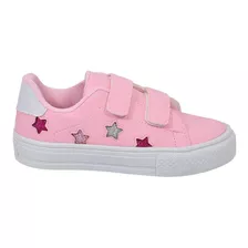 Tênis Feminino Infantil Estrela Glitter Menina Escolar Novo