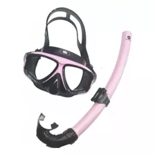 Kit Mergulho Máscara Respirador Snorkel Profissional Adulto