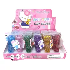 Pack 6 Brillos Labiales Lip Gloss Llavero Hello Kitty Niñas