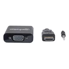 Convertidor De Video Hdmi A Vga + Audio Manhattan 151559