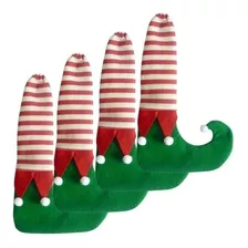 4x Cubre Patas Silla Elfo Duende Navidad Decoración Original