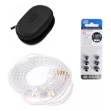 Cable Kz Pin B No Mic Plata Zst, Edx + Estuche Kz + Espumas