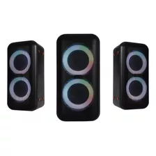 Parlante Portátil Bluetooth Subwoofer Luces Led Carga Usb 