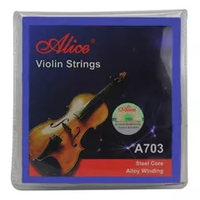 Juego De Cuerdas Para Violin 4/4 Alice A703 Completo