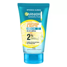 Gel De Limpeza Uniform & Matte Antiacne 150g Garnier Momento De Aplicação Dia/noite Tipo De Pele Todo Tipo De Pele