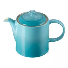 Bule Grande Le Creuset Em Cerâmica Premium 1,3l Utensilios Cor Azul Caribe