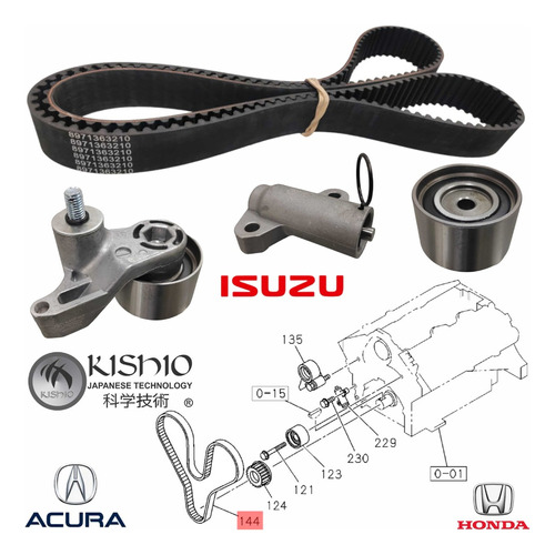 Kit Distribucion De Banda Isuzu Rodeo 1998 - 2000 V6 3.2 Foto 5