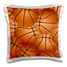 3drose Baloncesto Patrón-naranja Cesta De Brown-bolas De De