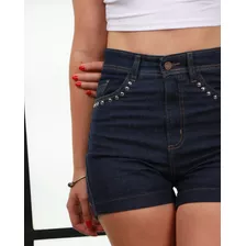 Short Elastizado Con Tachitas De Mujer - Talles Grandes