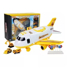 Super Avion Playset Con Luz, Sonidos, Auto Y Accesorios 