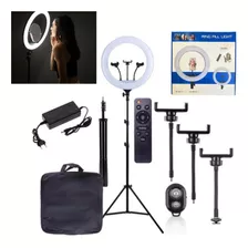 Iluminador Led Ring Light Tripé 2.m Grande 46cm 18 Polegad