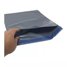  Envelope Plastico Ecológico Cinza 40x50 Com Lacre 100 Uni