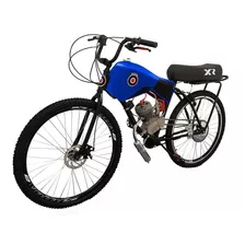 Bicicleta Motorizada 100cc Aro 29 Coroa 52 Spitfire Tractor Cor Azul Safira