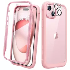 Funda Para iPhone 15 Diaclara, Protección 360°, Rosa Coral