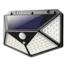 Refletor Solar Arandela 100 Leds 55w C Sensor A Prova D´água