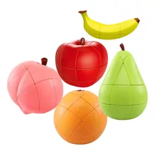 Combo X5 Cubo Rubik Frutas Stickerless Manzana Pera Banana 