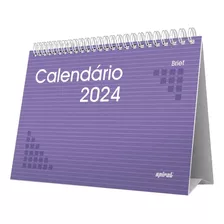 Calendário De Mesa 2024 Lilás