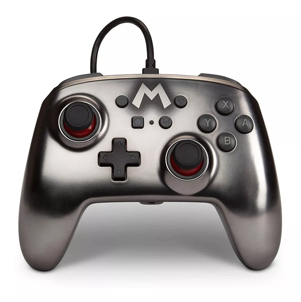 Control Joystick Acco Brands Powera Enhanced Wired Controller For Nintendo Switch Mario Silver