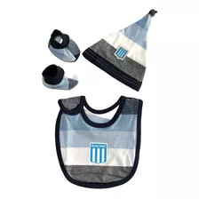 Set De Gorrito Babero Y Escarpines Racing Bebe Oficial