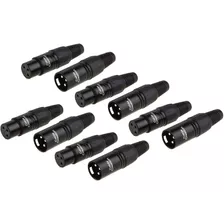 [conector De Micrófono De Audio Xlr De 3 Pines Macho/h...