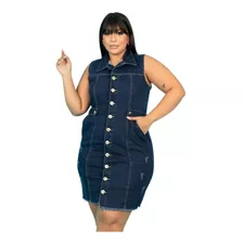 Vestido Jeans Curto Plus Size Tamanhos Grandes