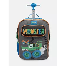 Mochila Com Rodinha Média Monster Truck