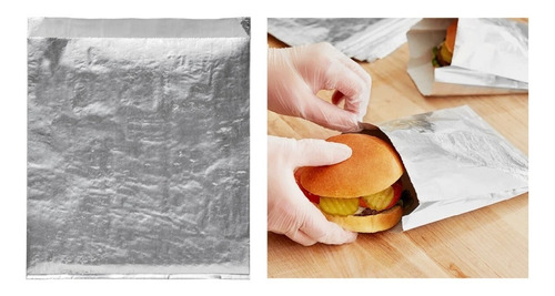 Bolsas Termicas Aluminio Antigrasa Hamburguesas Sandwich 