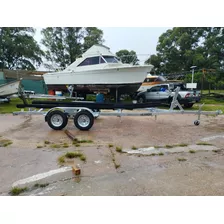 Trailer Verado Galvanizado Doble Eje Nautica Cruceros 660db