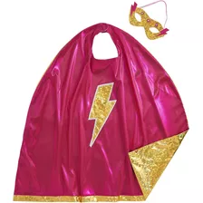 Baby Cape And Lite Up Mask Set, Niña, Rosa, Talla Úni...