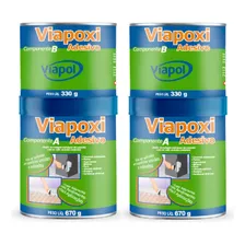 Kit2 Cola Ferro Concreto Forte - Viapóxi Adesivo Viapol 1kg